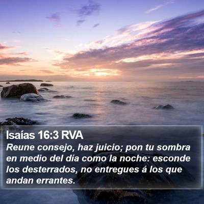 Isaías 16:3 RVA Bible Verse Image