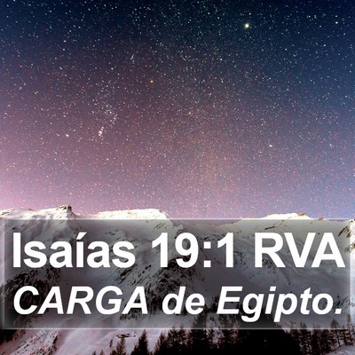 Isaías 19:1 RVA Bible Verse Image