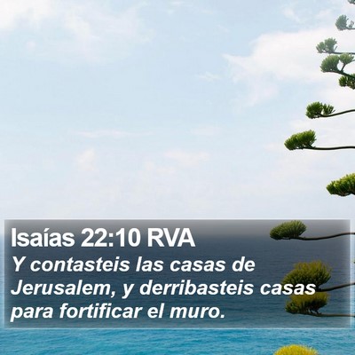 Isaías 22:10 RVA Bible Verse Image