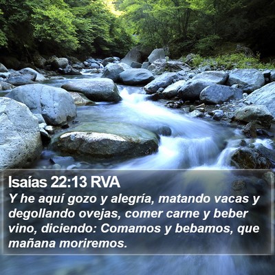Isaías 22:13 RVA Bible Verse Image