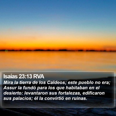 Isaías 23:13 RVA Bible Verse Image