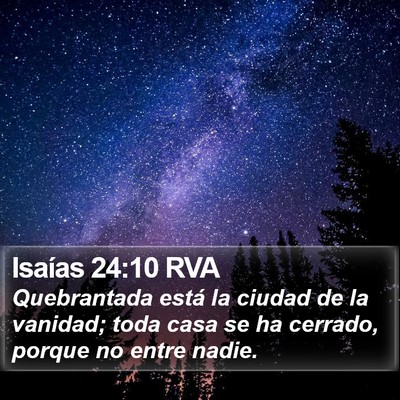 Isaías 24:10 RVA Bible Verse Image