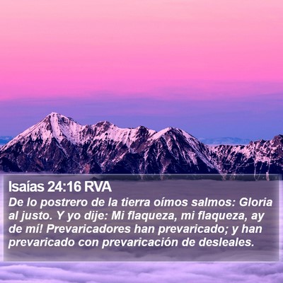 Isaías 24:16 RVA Bible Verse Image