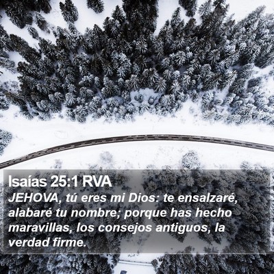Isaías 25:1 RVA Bible Verse Image