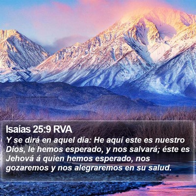 Isaías 25:9 RVA Bible Verse Image