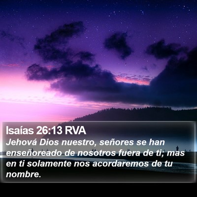 Isaías 26:13 RVA Bible Verse Image