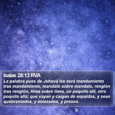 Isaías 28:13 RVA Bible Verse Image
