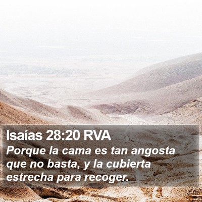 Isaías 28:20 RVA Bible Verse Image