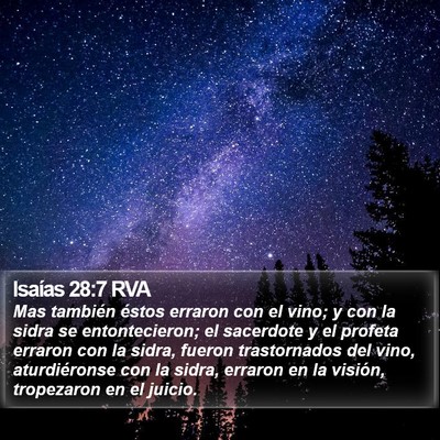 Isaías 28:7 RVA Bible Verse Image