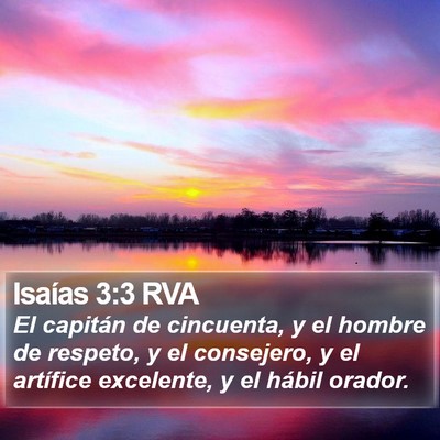 Isaías 3:3 RVA Bible Verse Image