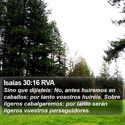 Isaías 30:16 RVA Bible Verse Image