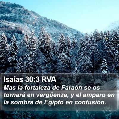 Isaías 30:3 RVA Bible Verse Image