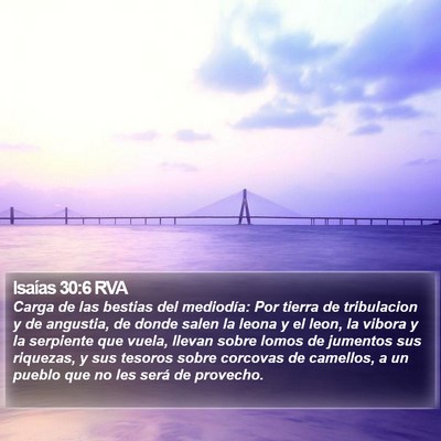 Isaías 30:6 RVA Bible Verse Image