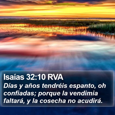 Isaías 32:10 RVA Bible Verse Image
