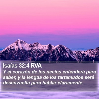 Isaías 32:4 RVA Bible Verse Image