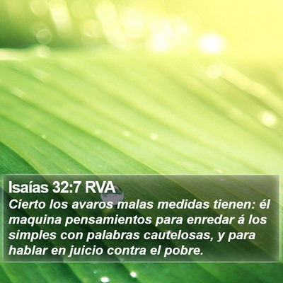 Isaías 32:7 RVA Bible Verse Image