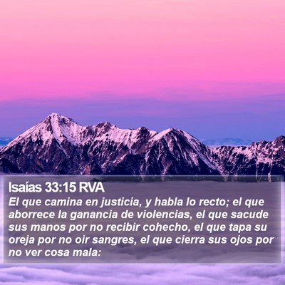Isaías 33:15 RVA Bible Verse Image