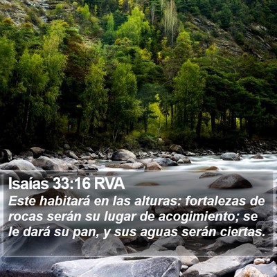 Isaías 33:16 RVA Bible Verse Image
