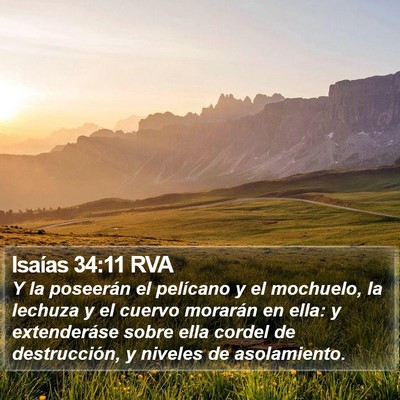 Isaías 34:11 RVA Bible Verse Image