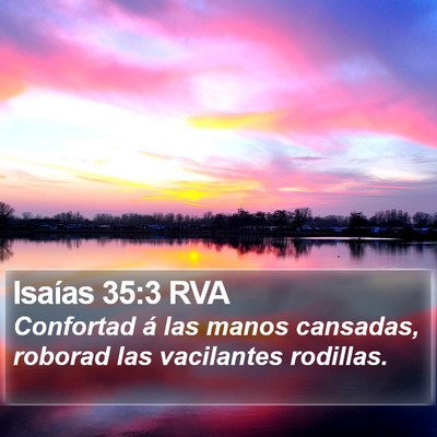 Isaías 35:3 RVA Bible Verse Image