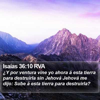 Isaías 36:10 RVA Bible Verse Image