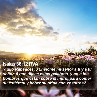 Isaías 36:12 RVA Bible Verse Image
