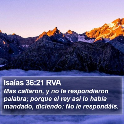 Isaías 36:21 RVA Bible Verse Image