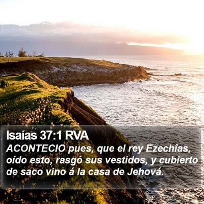 Isaías 37:1 RVA Bible Verse Image
