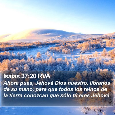 Isaías 37:20 RVA Bible Verse Image