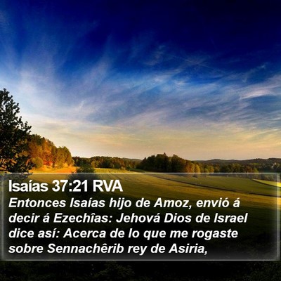 Isaías 37:21 RVA Bible Verse Image