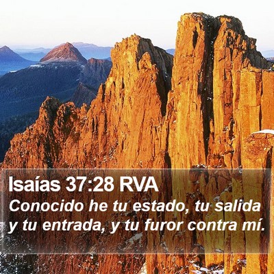 Isaías 37:28 RVA Bible Verse Image