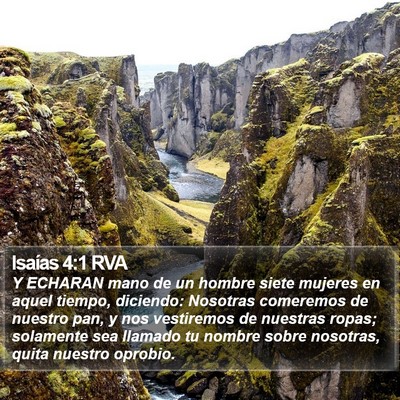Isaías 4:1 RVA Bible Verse Image