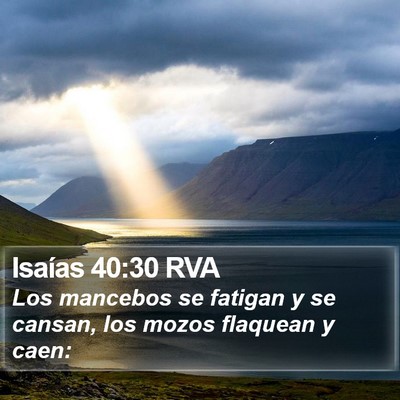 Isaías 40:30 RVA Bible Verse Image