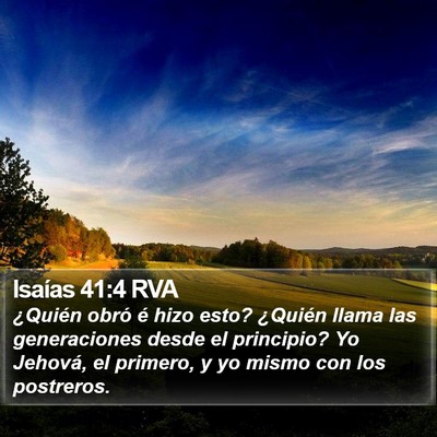 Isaías 41:4 RVA Bible Verse Image