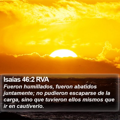 Isaías 46:2 RVA Bible Verse Image