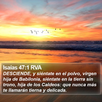 Isaías 47:1 RVA Bible Verse Image