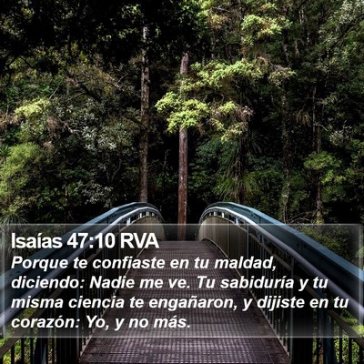 Isaías 47:10 RVA Bible Verse Image