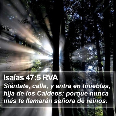 Isaías 47:5 RVA Bible Verse Image