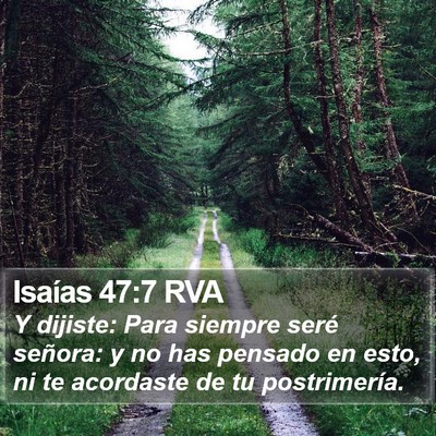 Isaías 47:7 RVA Bible Verse Image