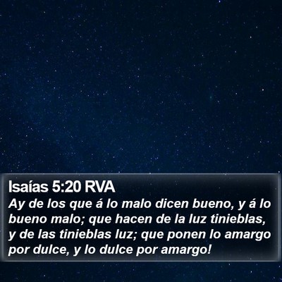 Isaías 5:20 RVA Bible Verse Image