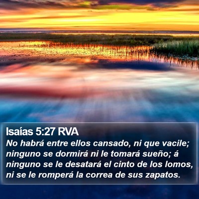 Isaías 5:27 RVA Bible Verse Image