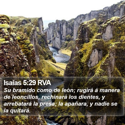 Isaías 5:29 RVA Bible Verse Image