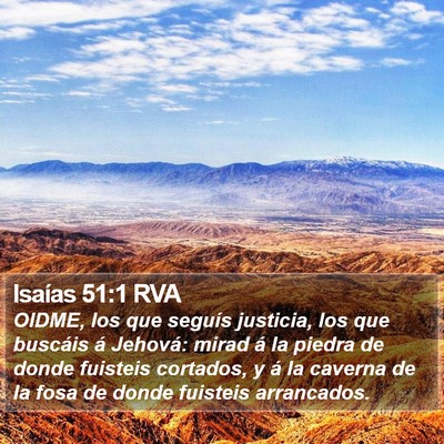 Isaías 51:1 RVA Bible Verse Image