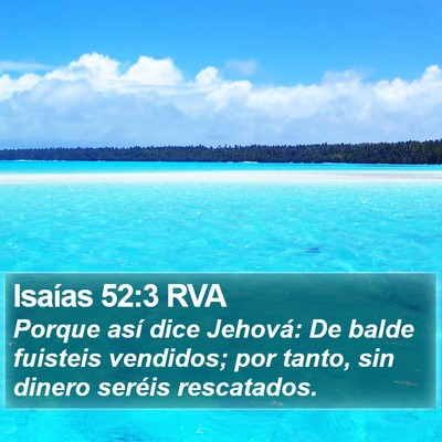 Isaías 52:3 RVA Bible Verse Image