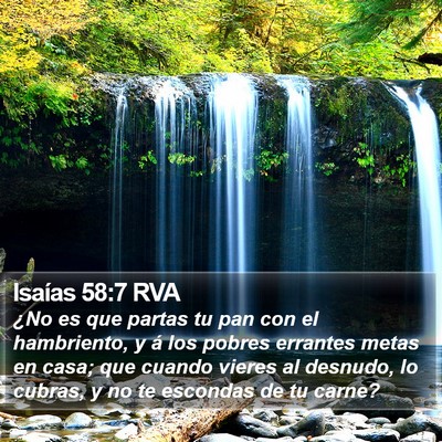 Isaías 58:7 RVA Bible Verse Image