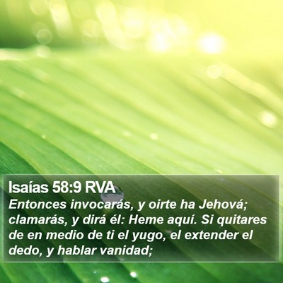 Isaías 58:9 RVA Bible Verse Image