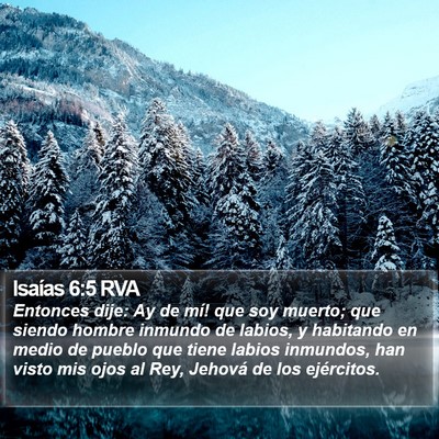 Isaías 6:5 RVA Bible Verse Image