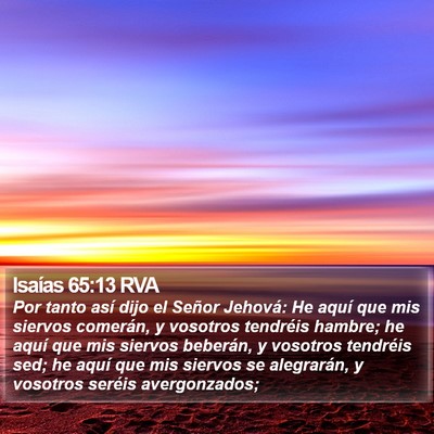 Isaías 65:13 RVA Bible Verse Image
