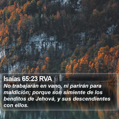 Isaías 65:23 RVA Bible Verse Image
