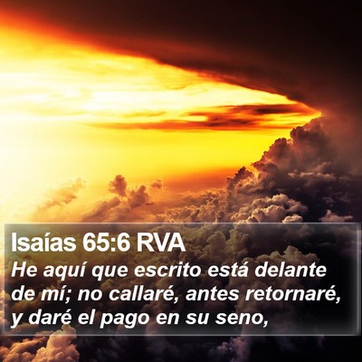 Isaías 65:6 RVA Bible Verse Image